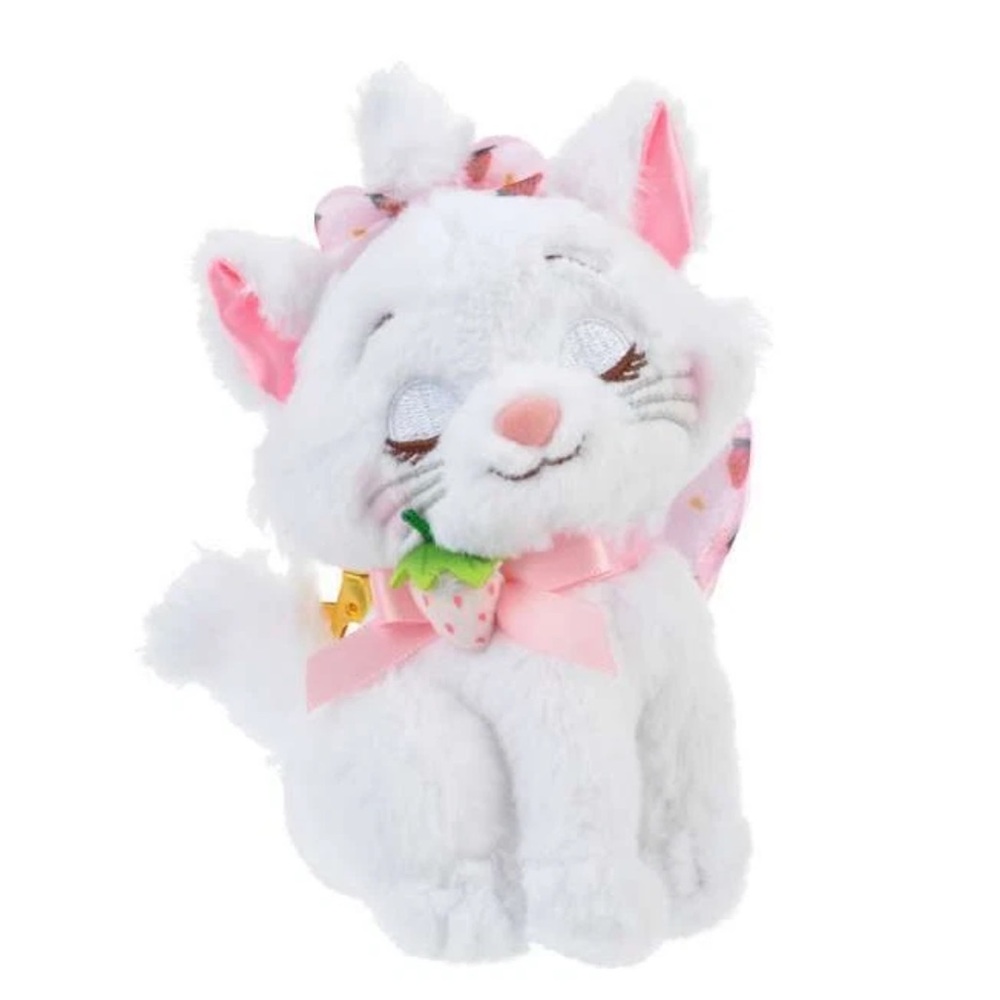 Disney Parks Japan Marie Strawberry Plush Keychain NEW